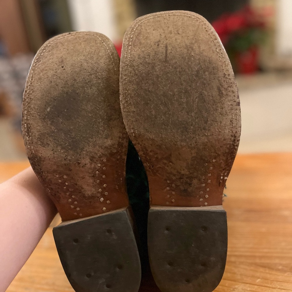 Anderson Bean Black Cowboy Western Boots with Durable Soles